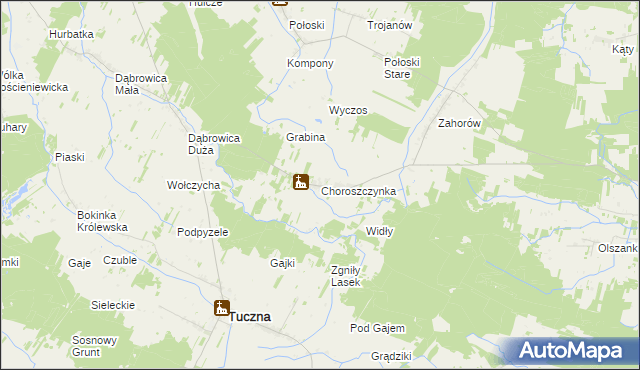 mapa Choroszczynka, Choroszczynka na mapie Targeo