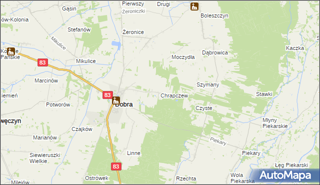 mapa Chrapczew, Chrapczew na mapie Targeo