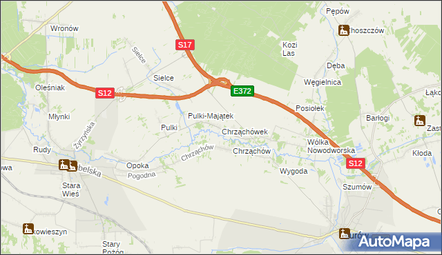 mapa Chrząchówek, Chrząchówek na mapie Targeo