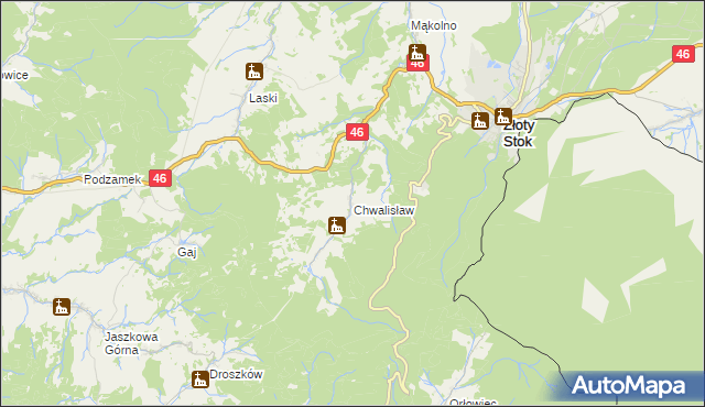 mapa Chwalisław, Chwalisław na mapie Targeo