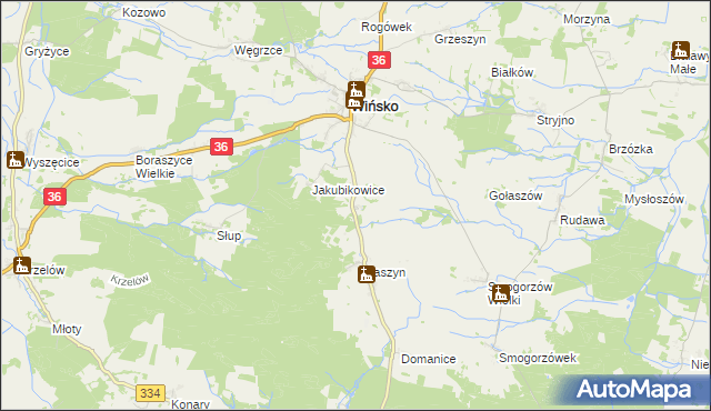 mapa Chwałkowice gmina Wińsko, Chwałkowice gmina Wińsko na mapie Targeo