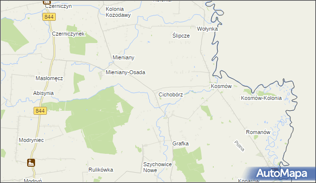 mapa Cichobórz, Cichobórz na mapie Targeo