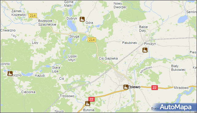 mapa Cis Gajówka, Cis Gajówka na mapie Targeo