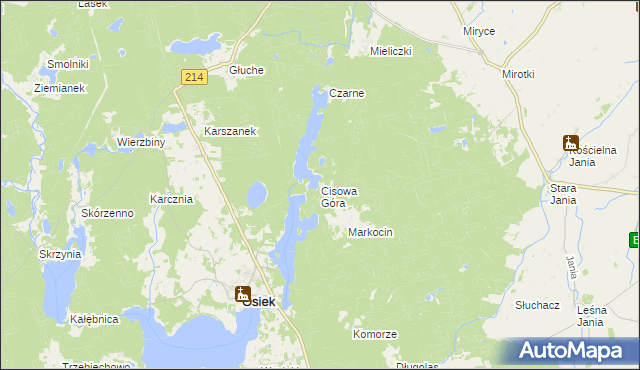 mapa Cisowa Góra, Cisowa Góra na mapie Targeo