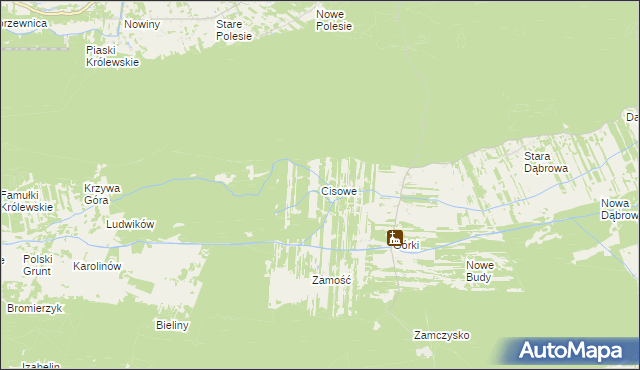 mapa Cisowe, Cisowe na mapie Targeo