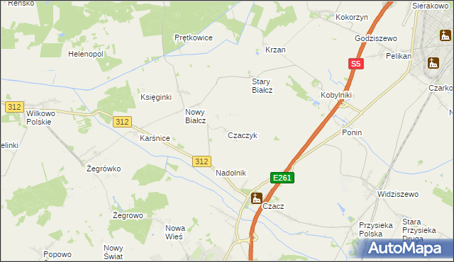 mapa Czaczyk, Czaczyk na mapie Targeo