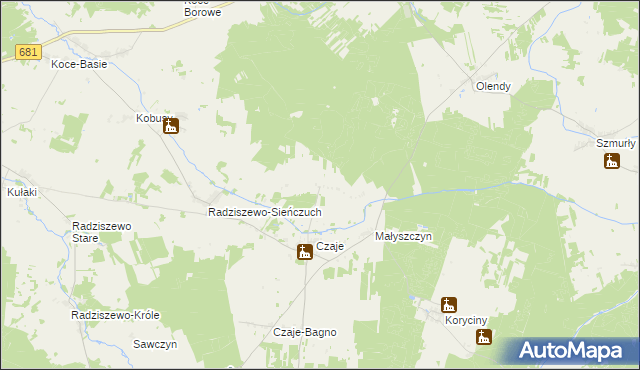 mapa Czaje-Wólka, Czaje-Wólka na mapie Targeo