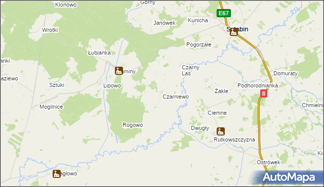 mapa Czarniewo, Czarniewo na mapie Targeo