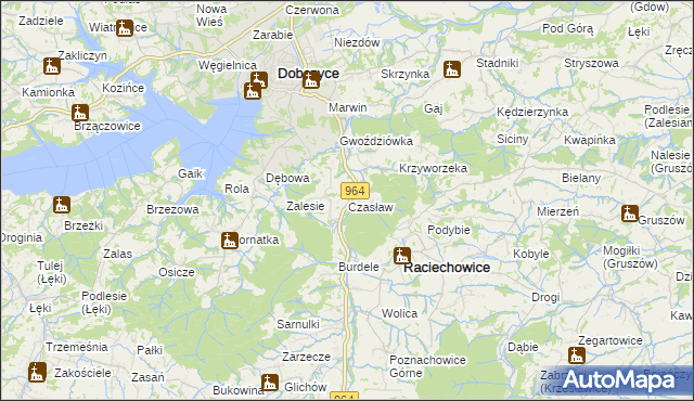 mapa Czasław gmina Raciechowice, Czasław gmina Raciechowice na mapie Targeo