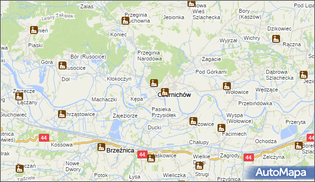 mapa Czernichów powiat krakowski, Czernichów powiat krakowski na mapie Targeo