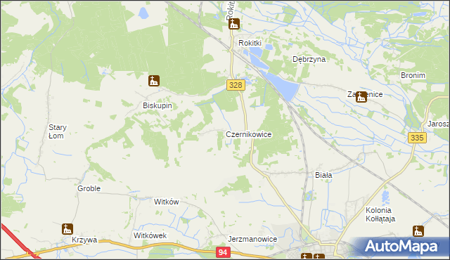mapa Czernikowice, Czernikowice na mapie Targeo