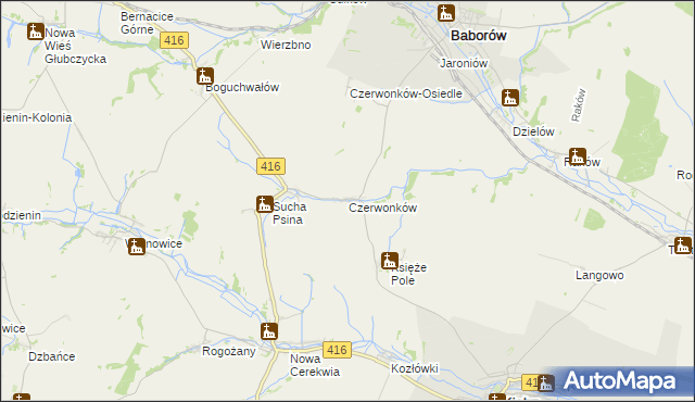 mapa Czerwonków, Czerwonków na mapie Targeo