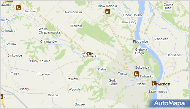 mapa Czyżów Plebański, Czyżów Plebański na mapie Targeo