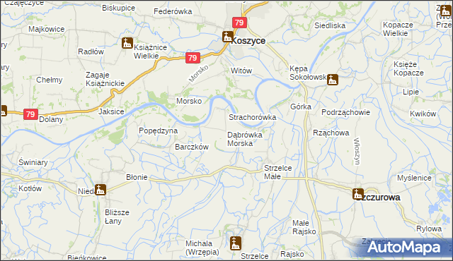 mapa Dąbrówka Morska, Dąbrówka Morska na mapie Targeo