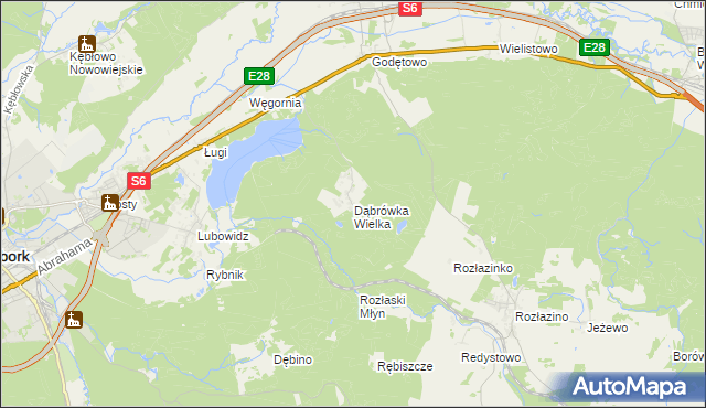 mapa Dąbrówka Wielka gmina Łęczyce, Dąbrówka Wielka gmina Łęczyce na mapie Targeo