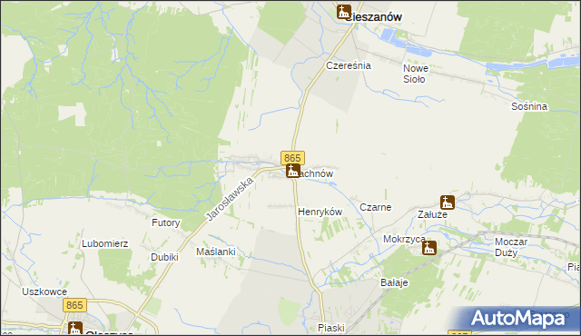 mapa Dachnów, Dachnów na mapie Targeo