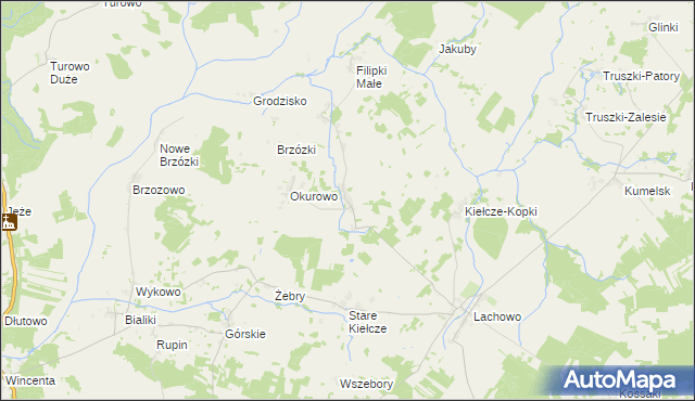 mapa Danowo gmina Kolno, Danowo gmina Kolno na mapie Targeo