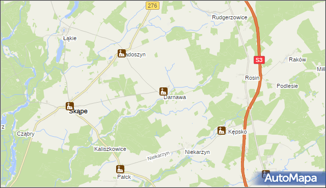 mapa Darnawa, Darnawa na mapie Targeo