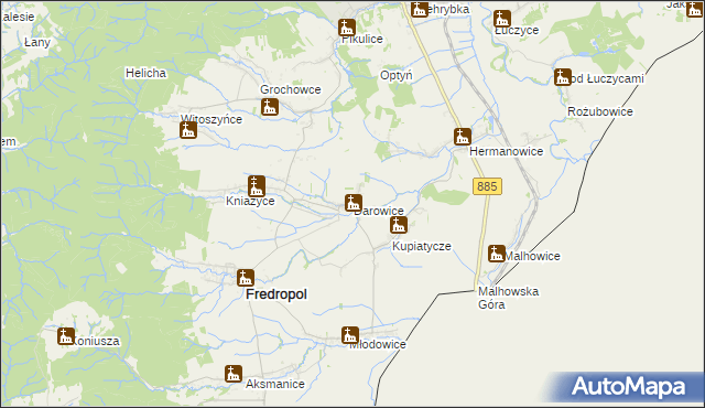 mapa Darowice, Darowice na mapie Targeo