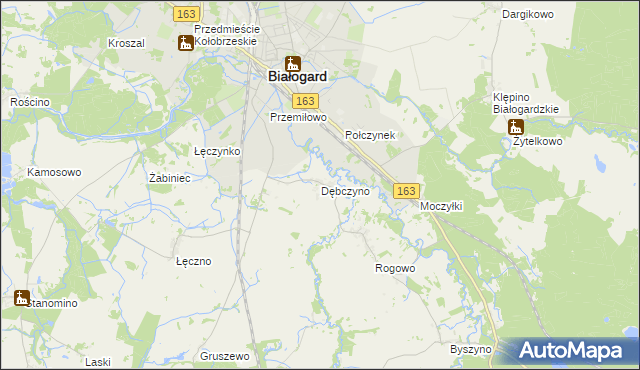 mapa Dębczyno, Dębczyno na mapie Targeo