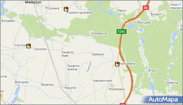 mapa Dębłowo, Dębłowo na mapie Targeo