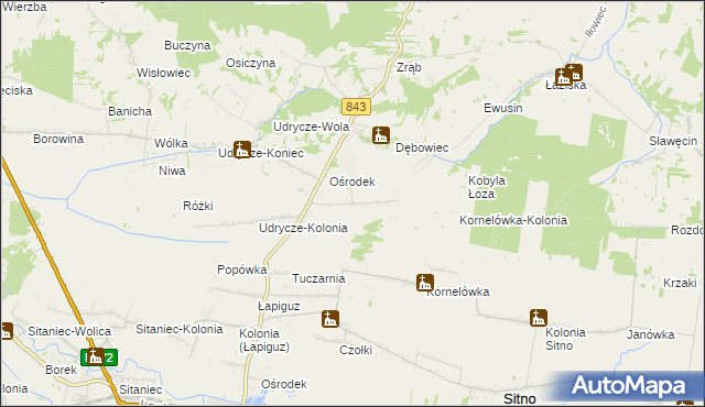 mapa Dębowiec-Kolonia, Dębowiec-Kolonia na mapie Targeo