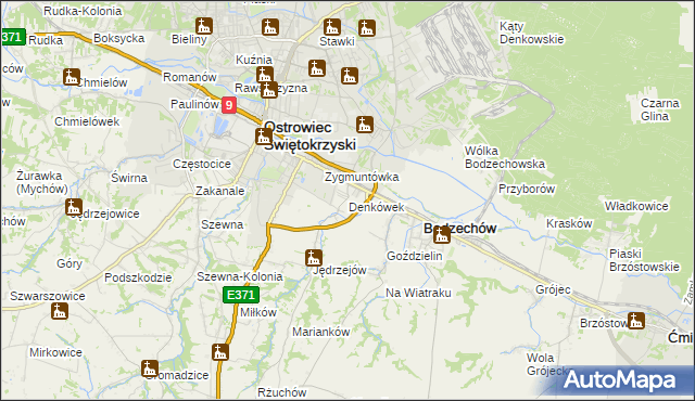 mapa Denkówek, Denkówek na mapie Targeo