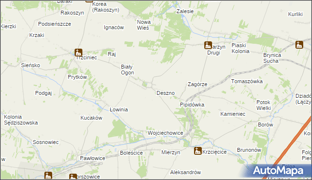 mapa Deszno, Deszno na mapie Targeo