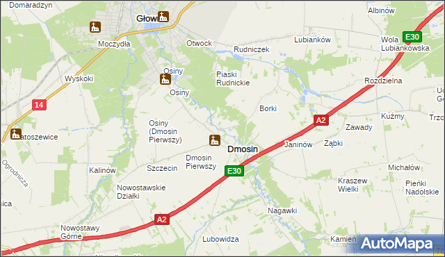 mapa Dmosin Drugi, Dmosin Drugi na mapie Targeo