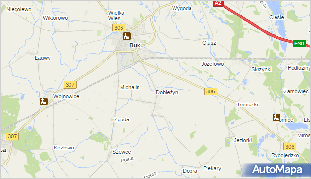 mapa Dobieżyn, Dobieżyn na mapie Targeo