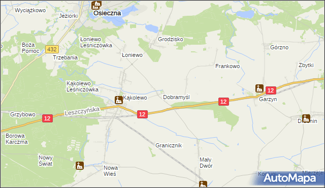 mapa Dobramyśl, Dobramyśl na mapie Targeo