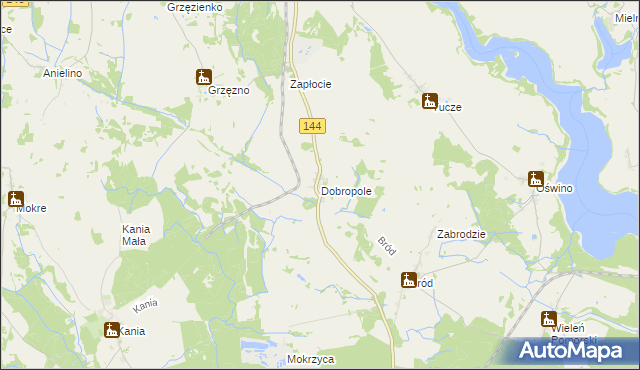 mapa Dobropole gmina Dobra, Dobropole gmina Dobra na mapie Targeo
