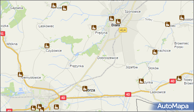 mapa Dobroszewice, Dobroszewice na mapie Targeo