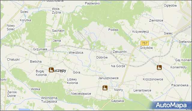 mapa Dobrów gmina Tuczępy, Dobrów gmina Tuczępy na mapie Targeo