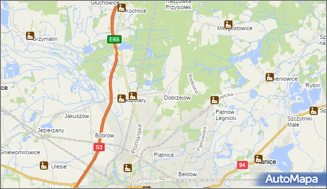 mapa Dobrzejów, Dobrzejów na mapie Targeo