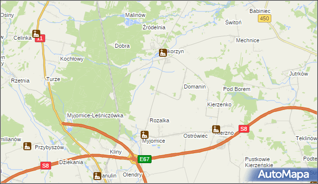 mapa Domanin Osada, Domanin Osada na mapie Targeo