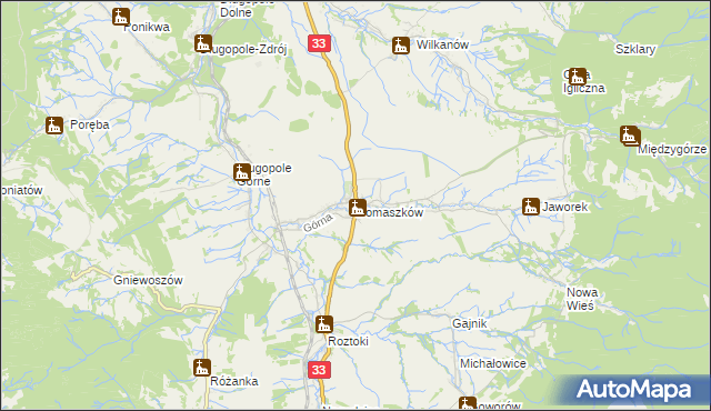 mapa Domaszków gmina Międzylesie, Domaszków gmina Międzylesie na mapie Targeo