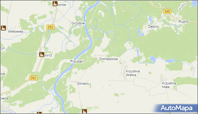 mapa Domaszków gmina Wołów, Domaszków gmina Wołów na mapie Targeo