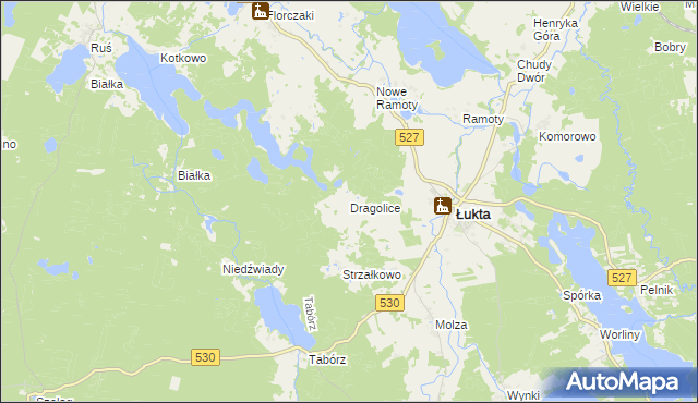 mapa Dragolice, Dragolice na mapie Targeo