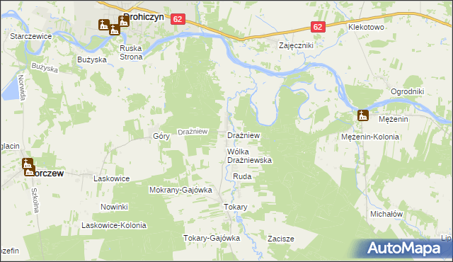 mapa Drażniew, Drażniew na mapie Targeo
