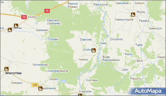 mapa Drobnice, Drobnice na mapie Targeo