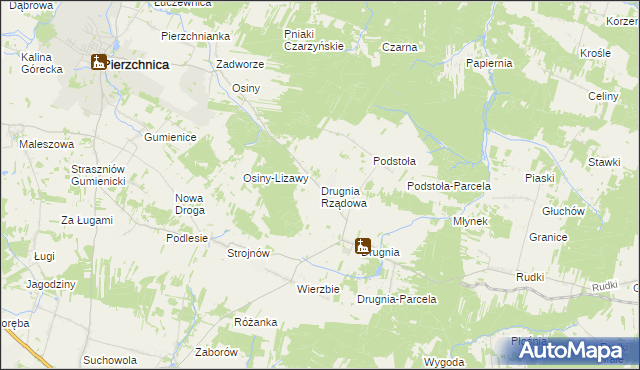 mapa Drugnia Rządowa, Drugnia Rządowa na mapie Targeo