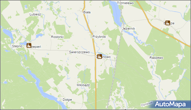 mapa Drzonowo gmina Biały Bór, Drzonowo gmina Biały Bór na mapie Targeo