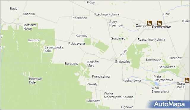 mapa Dubrawa, Dubrawa na mapie Targeo