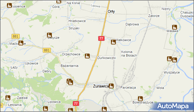 mapa Duńkowiczki, Duńkowiczki na mapie Targeo