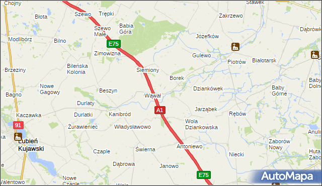 mapa Dziankowo, Dziankowo na mapie Targeo