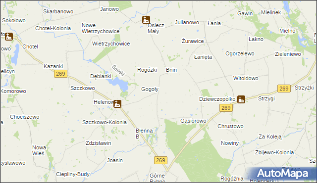 mapa Dziewczopole, Dziewczopole na mapie Targeo