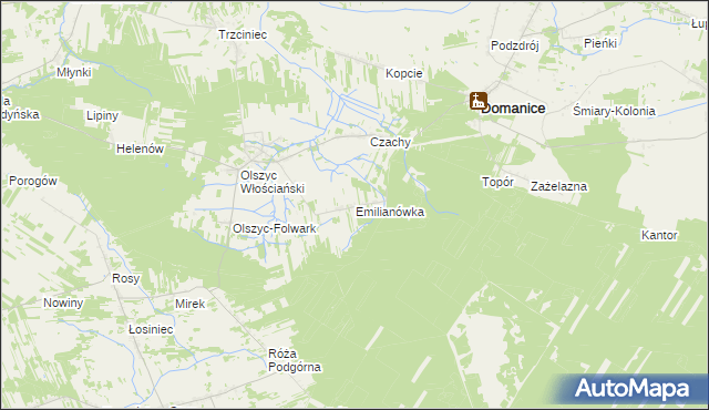 mapa Emilianówka, Emilianówka na mapie Targeo