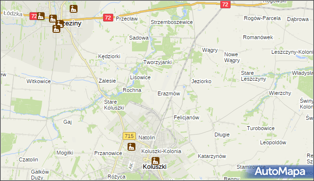mapa Erazmów, Erazmów na mapie Targeo