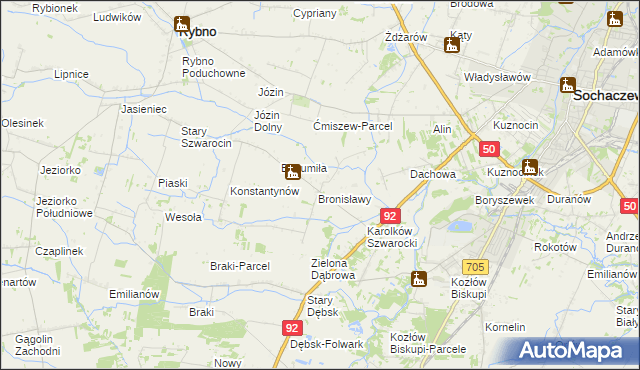 mapa Erminów, Erminów na mapie Targeo